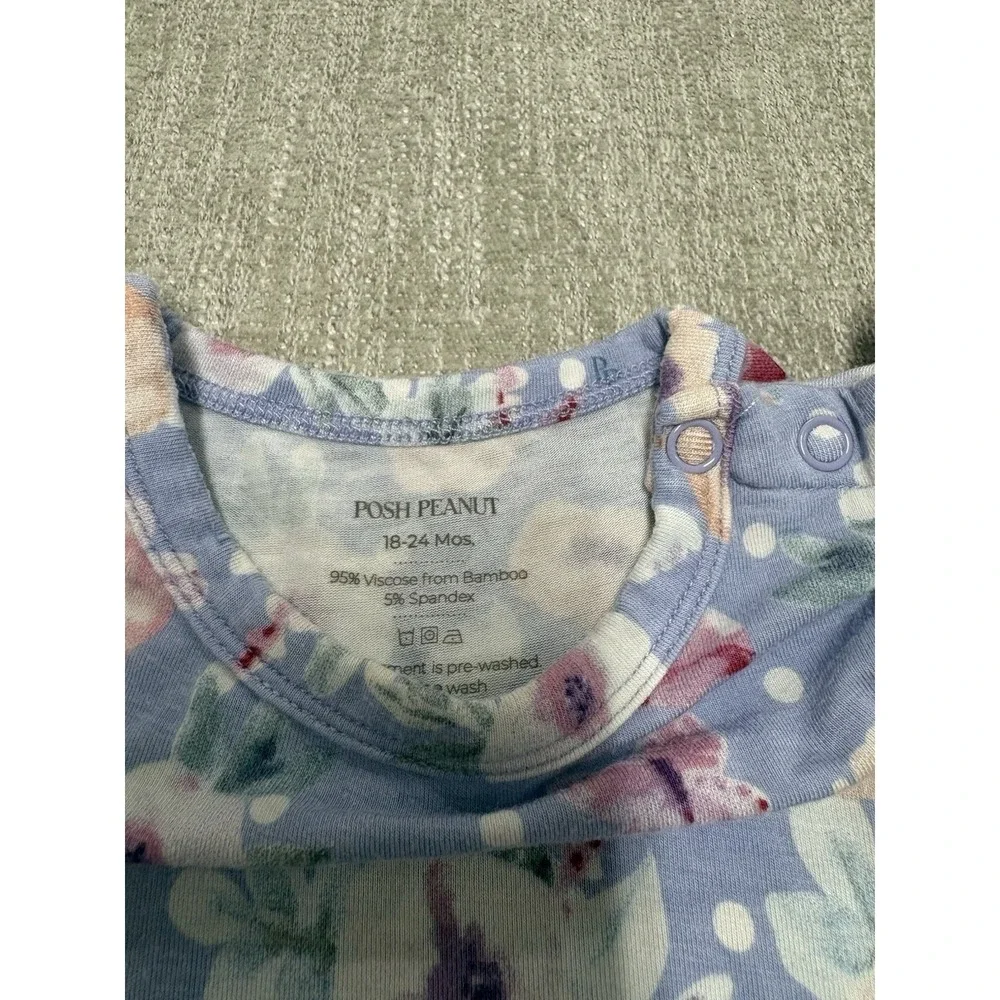 Posh Peanut Purple Floral Bamboo Twirl Size 18-24 Months *PLAY*